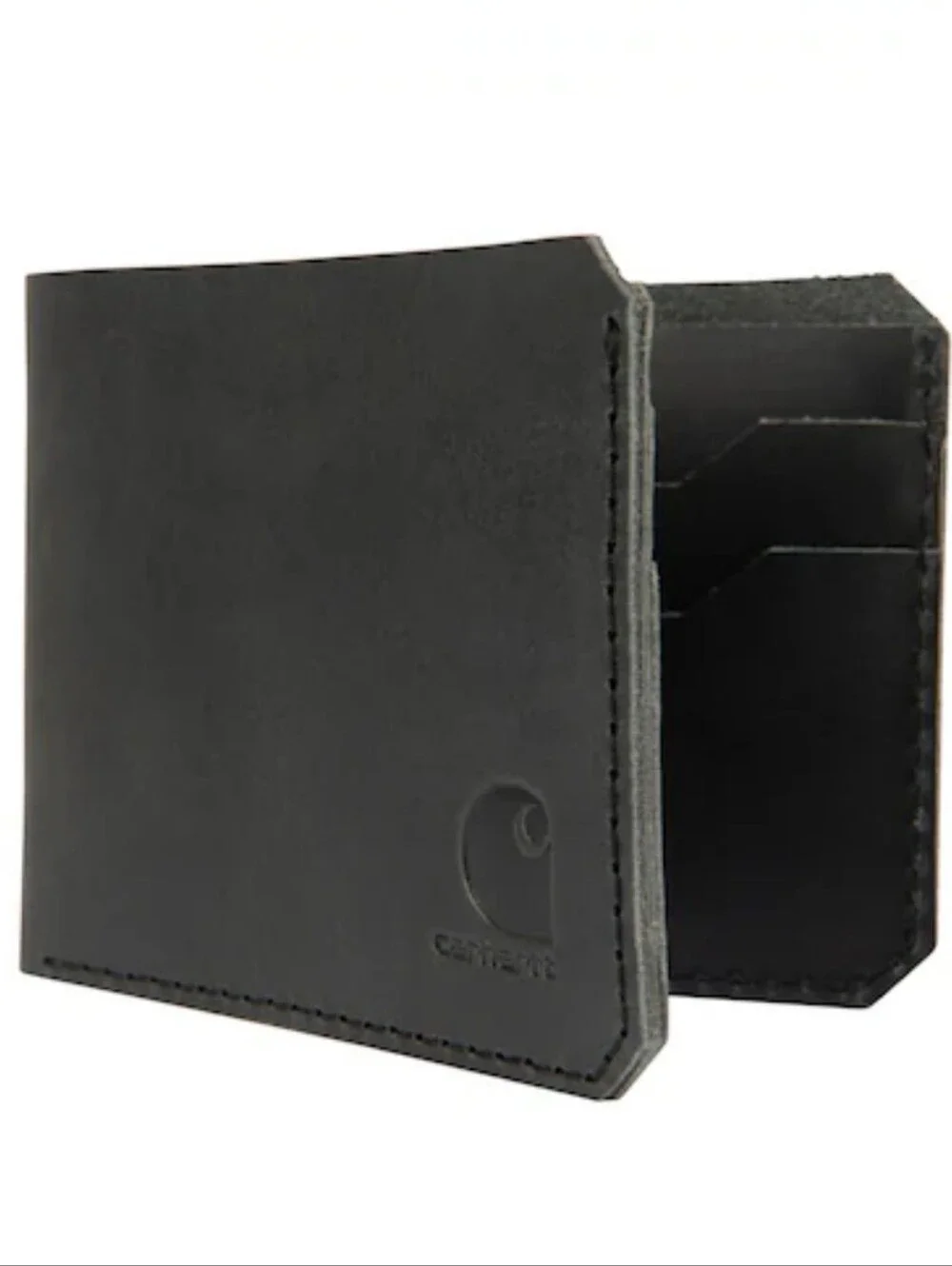 Carhartt Craftsman Leather Logo Bifold Wallet- Black
